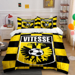Vitesse Soccer Voodipesu komplekt Voodipesu Tekikoti komplekt Tekikott Padjap&uuml;&uuml;rid   (1 * Tekikott 2 * Padjap&uuml;&uuml;ri, ilma tekita) 135x200cm