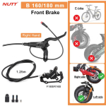 NUTT Elektriroller 140 160mm B C H&uuml;drauliline Ketaspidur Toite v&auml;ljal&uuml;litusliin Traat HS1 Rootor Zero 10X 11X KUGOO G1 Jalgratta Piduri Hydraulic Disc Brake (Hydraulic Brake Pad) gray
