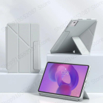 Lenovo Idea Tab Pro 12.7 &uuml;mbrise jaoks Nutikas kokkupandav PU-nahast alus Magnetiline kate Xiaoxin Pad Pro 12.7 &uuml;mbrise jaoks tb375fc tb373fu Pad Pro 12.7 2025 roosa