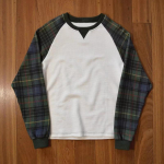 DRIPX S&uuml;gisene Uus Ruuduline Patchwork Vahvelkangas T-s&auml;rk Raglaanvarrukate ja &Uuml;mmarguse Kaelusega L&otilde;tv Retro Unisex M black
