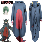 GACHIAKUTA Guita Riyo Rudo Cosplay Kost&uuml;&uuml;m Sinine Kombinesoon Pidžaama Anime Igap&auml;evane Riided Halloweeni Tikand &Uuml;laosa Vest L&uuml;hike Parukas Komplekt XL gray