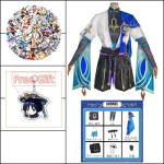 Wanderer Scaramouche Cosplay M&auml;ng Cosplay Kost&uuml;&uuml;m Balladeeri M&uuml;ts &Uuml;likond Kunikuzushi Halloweeni Karnivali Peo R&otilde;ivad Anime XXXL