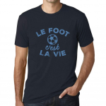 Meeste vintage T-s&auml;rk Graafiline T-s&auml;rk Le Foot C'est la Vie Navy XS kuristik