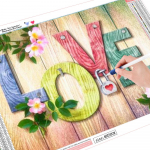 HUACAN DIY 5D Teemanttikandid Armastus ja lilled Teemantmaaling Ristpistes T&auml;isruudukujuline teemant Kodukaunistus Full Square 20*30 cm