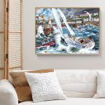 Teemanttikandid t&auml;ispurjekas Teemantmosaiik Teemantmaal Maalilised pildid kividest 20X30CM