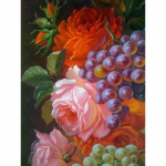 T&auml;isringi puur Teemanttikandid Lilled ja puuviljad DIY Teemantmaal Ristpistes Rhinestone 20X30CM