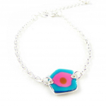 NOA [H4793] - Bracelet Cr&eacute;ateur 'Les Acidul&eacute;s' bleu rose sinine