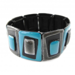 NOA [H8347] - Bracelet Cr&eacute;ateur 'Nora' turquoise gris t&uuml;rkiissinine
