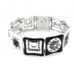 NOA [H8737] - Bracelet Cr&eacute;ateur 'Acapulco' noir blanc must