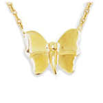 Les Tr&eacute;sors De Lily [J8638] &ndash; kullatud &ldquo;Butterfly&rdquo; kaelakee &ndash; 13x10 mm kuld