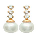 Les Tr&eacute;sors De Lily [K5149] - kullatud k&otilde;rvar&otilde;ngad  Sissi  valgest kullast - 15x8 mm kuld