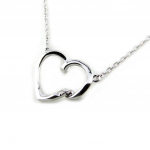 Altesse [N1834] - Collier argent 'Love' blanc h&otilde;be