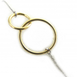 Les Tr&eacute;sors De Lily [N2842] - Bracelet Argent 'Chor&eacute;graphie' (rhodi&eacute;) plaqu&eacute; or - 18x15 mm kuld