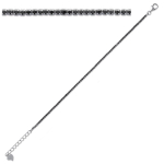 Les Tr&eacute;sors De Lily [Q4650] - h&otilde;bedane k&auml;ev&otilde;ru 'Sissi' must h&otilde;be (roodiumiga kaetud) - 1 mm must