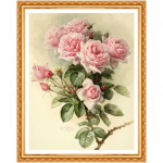 5D Rhinestones Teemantmaali Ristpistekomplektid T&auml;ispuurkangas Tikand Lilled Roos 20X30CM