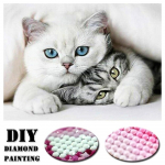 Teemantmaaling Kass Teemanttikandid 5D DIY Pilt Mosaiik Kaunistus Kodu Kingitus K&auml;sitsi valmistatud 20X30CM