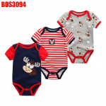 Vasts&uuml;ndinud beebi poiste t&uuml;drukute riided Kiddiezoom puuvillased O-kaelusega l&uuml;hikeste varrukatega beebip&uuml;ksid 3M