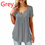 Naiste O-kaelusega n&ouml;&ouml;biga lahtised elastsed topid Naiste l&uuml;hikeste varrukatega tuunika s&auml;rgid Naiste vabaaja pluusid 5XL