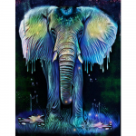 Teemantmaali loom elevant tegelaskuju 5D teemanttikandid akvarellklaasist mosaiikristpistega k&auml;sit&ouml;&ouml;pakk Full Round 20X30CM