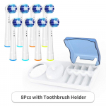 8 tk Oral B hambaharjapead Oral B 7000/Pro 1000/9600/ 500/3000/8000 8Pcs with Holder
