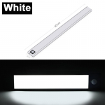 0,8 cm &otilde;huke USB LED-kapi valgusti 3 režiimiga PIR liikumisanduriga LED-valgusti h&otilde;bedane laetav alumiiniumist k&ouml;&ouml;gikapp LED &ouml;&ouml;valgusti 20cm/40cm 40CM