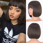 LiSi HAIR Short BoBo Head Summer Cool Kuumakindel parukas Fiber s&uuml;nteetiline parukas Cosplay Party Daily Wig Lady Coser
