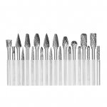 KKmoon 20 tk Double Cut Carbide Rotary Burri komplekt 1/8 tolli vars 1/4 tolli ja 1/8 tolli pea suurus volfram h&otilde;be
