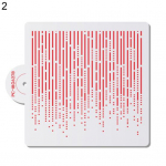 Koogi &scaron;abloon punktiirjoonmuster, dekoratiivne PET kooki Boder pihustusmall koogi kaunistamise t&ouml;&ouml;riistad 2