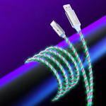 2,4A Flowing Colors LED Glow USB laadija C-t&uuml;&uuml;pi kaabel Androidile Micro USB laadimiskaabel iPhone 11 12 pro max Samsungi laadimisjuhtme jaoks iOS-2M