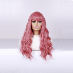 MERISIHAIR pikad lainelised pastelsed roosad parukad tukkidega, s&uuml;nteetiline pikk roosa tukuga parukas naistele, kuumakindel Cosplay parukas