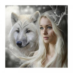 DIY 3D teemantmaaling kaunitari ja hundi tikandid ristpistes k&auml;sit&ouml;&ouml;na kodukaunistus Full Round 20x20CM