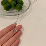 ANENJERY tsirkoonist l&auml;ikiv s&uuml;dameripatsiga kaelakee naistele, t&uuml;drukutele, lihtne klassikaline rangluu kett h&otilde;be