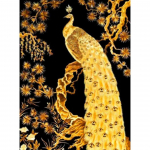 5D Teemantmaali Loom Kuldne Paabulinn Rhinestone Pilt T&auml;ielik Teemanttikandid DIY Mosaiic Kodukaunistamise ristpistes komplekt Full Round 20x30CM