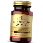 Vitamiin B6 (P&uuml;ridoksiin), Vitamiin B6 25, Solgar 100 tab (36313170) 100tab