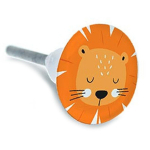 Les Tr&eacute;sors De Lily [A2191] - keraamiline m&ouml;&ouml;blinupp 'Lion' oranž valge - 65x35 mm oranž