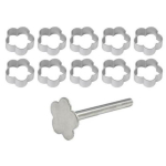 10 tk ruudukujuline ristk&uuml;lik ananassikujuline pirukas kook k&uuml;psisevormi k&uuml;psisel&otilde;ikuri press 04