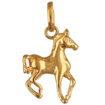 Les Tr&eacute;sors De Lily [R4132] - kullatud  Horse  ripats - 18x12 mm kuld