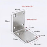 Roostevabast terasest nurgakoodi riistvara paksendatud ruudu nurga kood 90-kraadine t&auml;isnurk L-kujuline fikseeritud kronsteini pistik