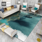 Kuldse geomeetrilise tr&uuml;kiga roheline elutoavaip koridori ja lastetoa kohandamiseks 160x200cm 1pcs