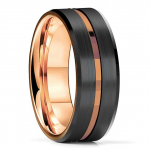 Mood 8 mm meeste roostevabast terasest s&otilde;rmused kullav&auml;rvi vikerkaare soonega kaldus servaga abielus&otilde;rmus meestele aastap&auml;eva ehted 7