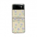 Samsung Z Flip 4 &uuml;mbrisele Tulip Flower l&auml;bipaistev kokkupandav telefoni&uuml;mbris Samsung Z Flip 3 jaoks Zflip4 3 5g p&otilde;rutuskindel k&otilde;va tagakaas For Samsung Z Flip 4