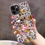 Luksuslik Crystal Glitter Bling Diamond telefoni&uuml;mbris iphone 14 13 12 11pro max/Samsung S22 S21 ultra S20 Fe A13 A23 A33 A53 A73 A12 A22 A32 A52/Redmi jaoks iphone 6 6s valge