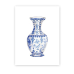 Akvarell Chinoiserie Vaasid Prindid Ming Portselan Sinine ja Valge Hiina Kunst L&otilde;uendimaal Ida kunst Plakat Seinakunst Dekoor 21x30 No Frame