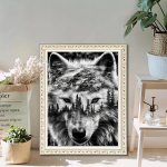 5D DIY teemantmaaling, hunt, t&auml;iskasvanutele ja lastele, tikkimiskomplektid, t&auml;iskivide teemantmaaling, k&auml;sitsi valmistatud kodukaunistuste kingitused Round drill 30x40cm