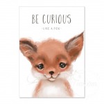 K&uuml;&uuml;liku rebase &ouml;&ouml;kulli pojad siili lasteaed Seinakunst L&otilde;uendimaal P&otilde;hjamaade plakatid ja tr&uuml;kised Seinapildid Beebi-lastetoa sisustus Ilma raamita 21*30cm