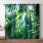Mets pimendavad kardinad Džunglipuu Looduskaunistused Aken Kardinad Elutuba Magamistuba Kosk vasakule ja paremale poolava W80 X H183cm X 2