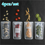 4 tk/komplekt Kaasaskantav veetassi kujuga Toidukinnitusega kott Toidu hoiupakk K&ouml;&ouml;k reisi-puuvilja-suupistete kommidega suletud s&auml;ilituskott 4pcs/set