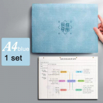 M&otilde;ttekaartide m&auml;rkmik A4 Horisontaalne m&otilde;ttekaartide silmusvihik A4 sinine