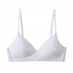 Ribbed Cotton Triangle Cup rinnahoidja terasr&otilde;ngaga Vaba Euroopa ja Ameerika Cross Rinnahoidja Single rinnahoidja S valge