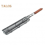 Kabob grillimiskorv puidust k&auml;epidemega roostevabast terasest kaasaskantav mittenakkuvad k&ouml;&ouml;giviljad krevetid liha kuuma koera grillv&otilde;rk grillimisriistad